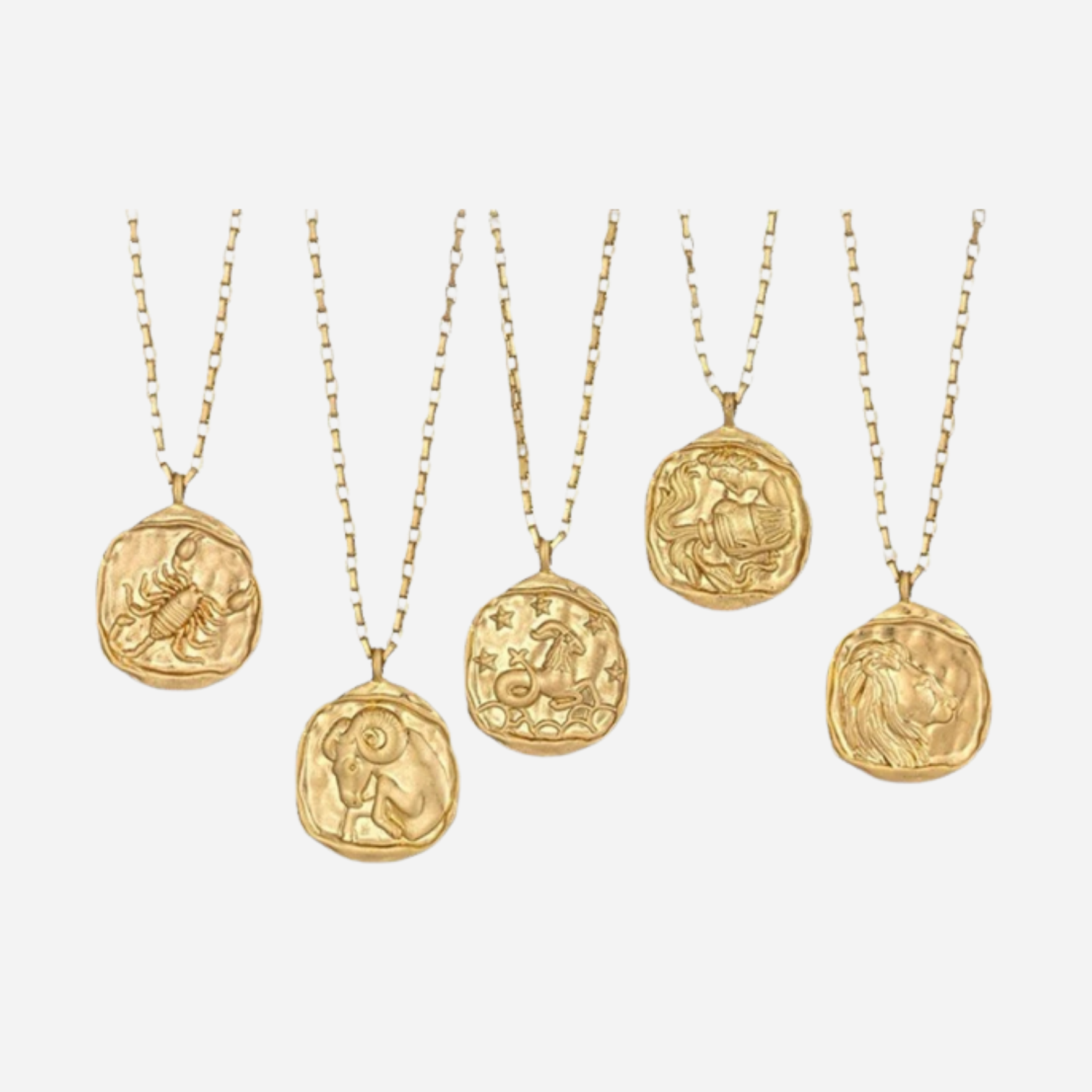 Zeki – Goldenes Zodiac-Medaillon-Halskette