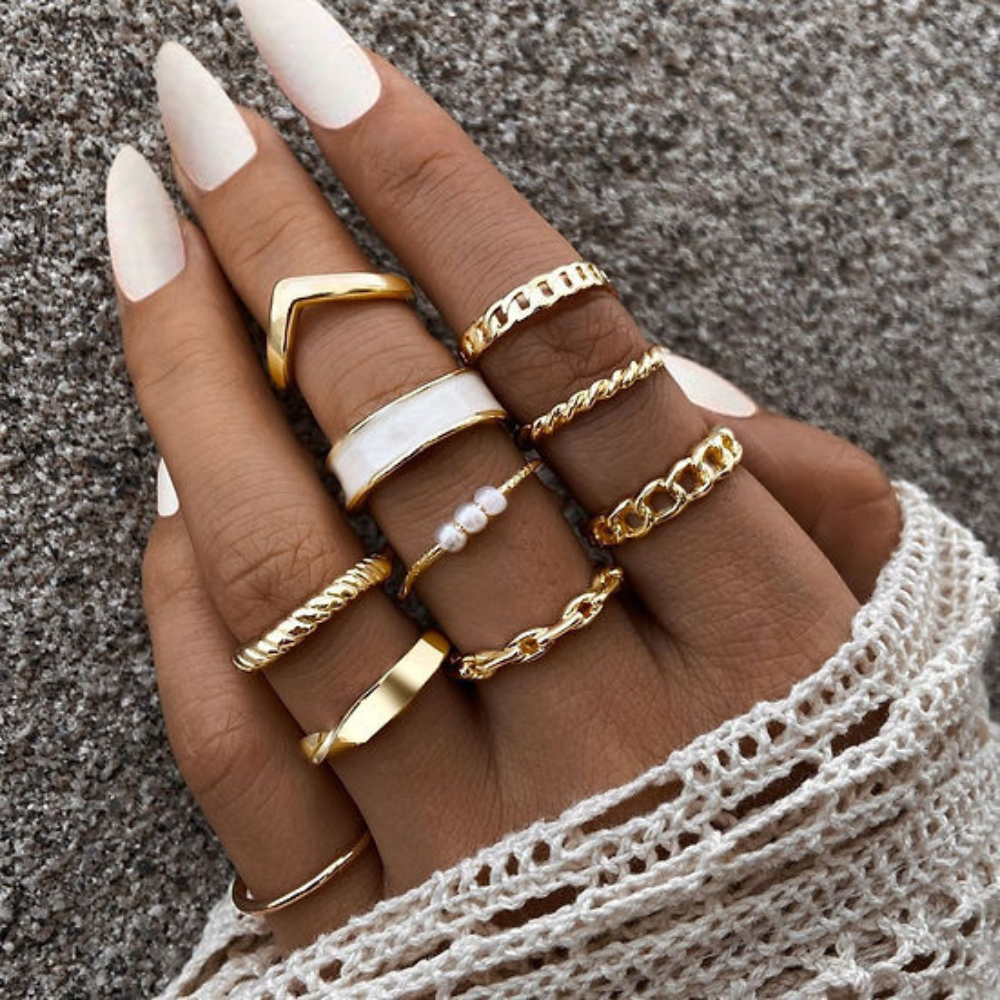 10 Stück Mode-Ringe - Mix & Match Ringe