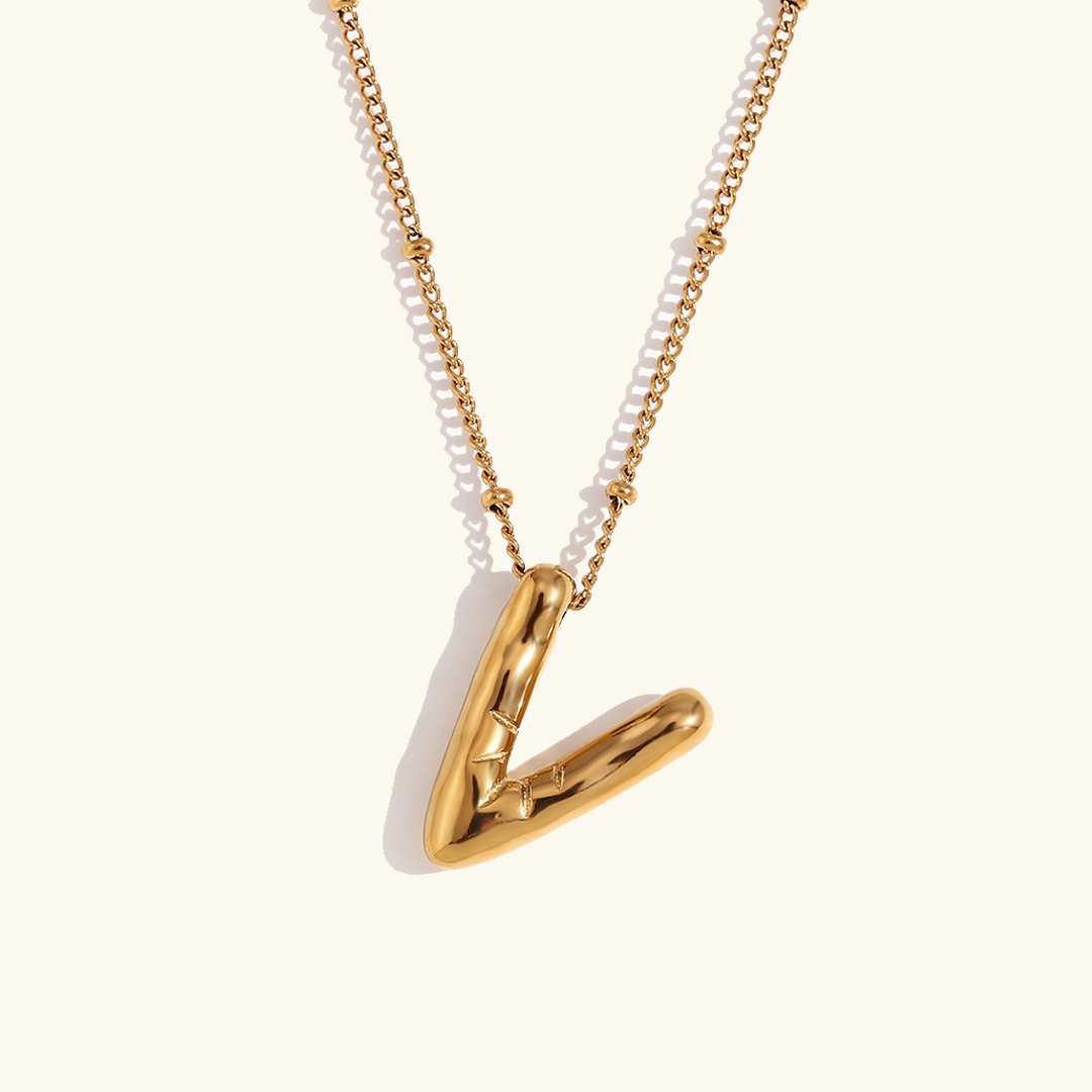 Goldenes Initialen-Halsband Balloon