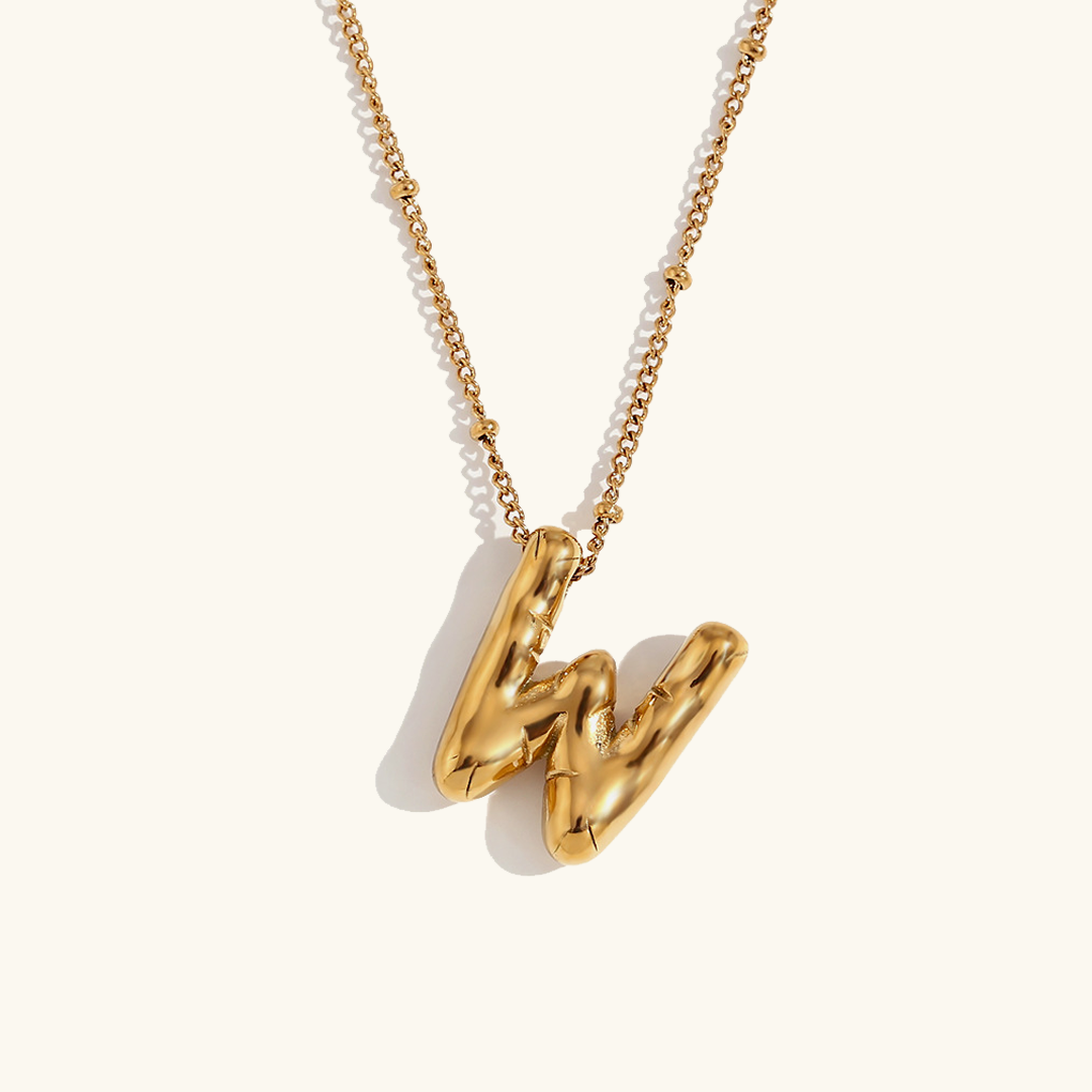 Goldenes Initialen-Halsband Balloon