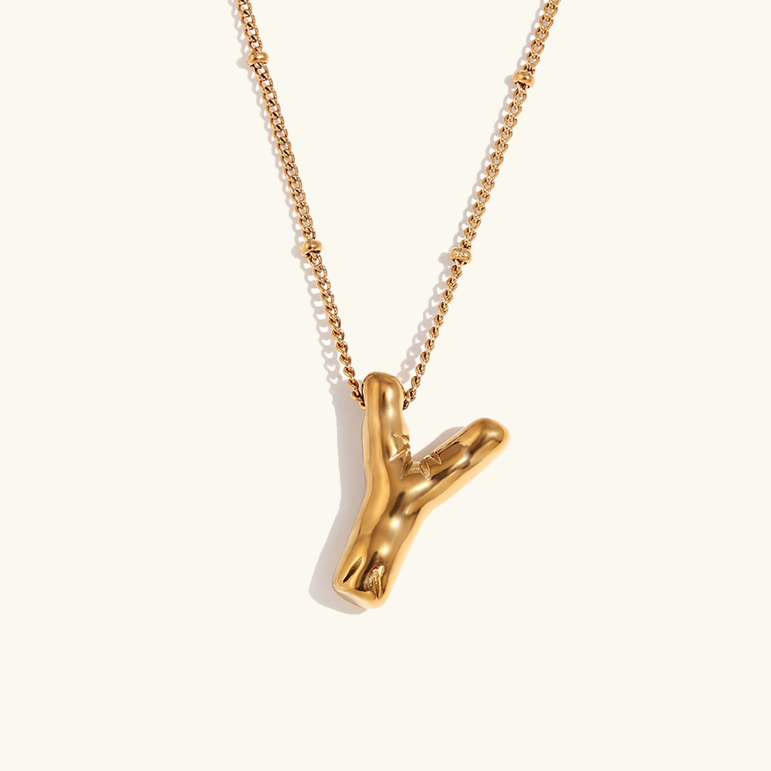 Goldenes Initialen-Halsband Balloon