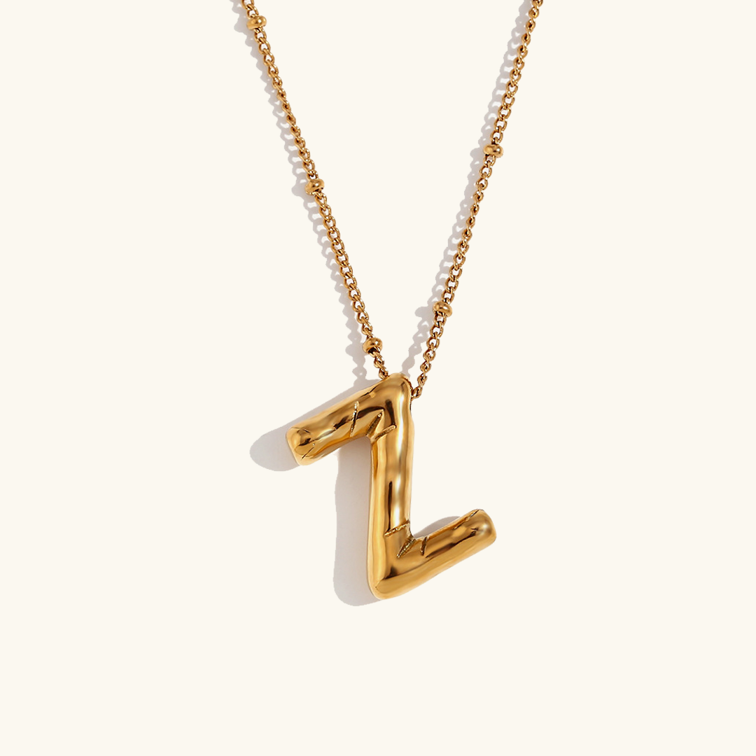 Goldenes Initialen-Halsband Balloon