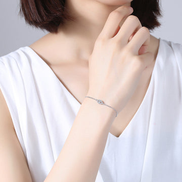 Gliederarmband mit bösem Blick - Gliederarmband mit bösem Blick-Anhänger