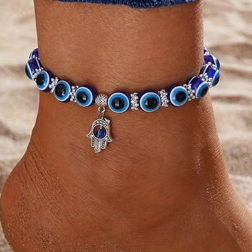Evil Eye Ocean Style Fußkette - Karma und Glück