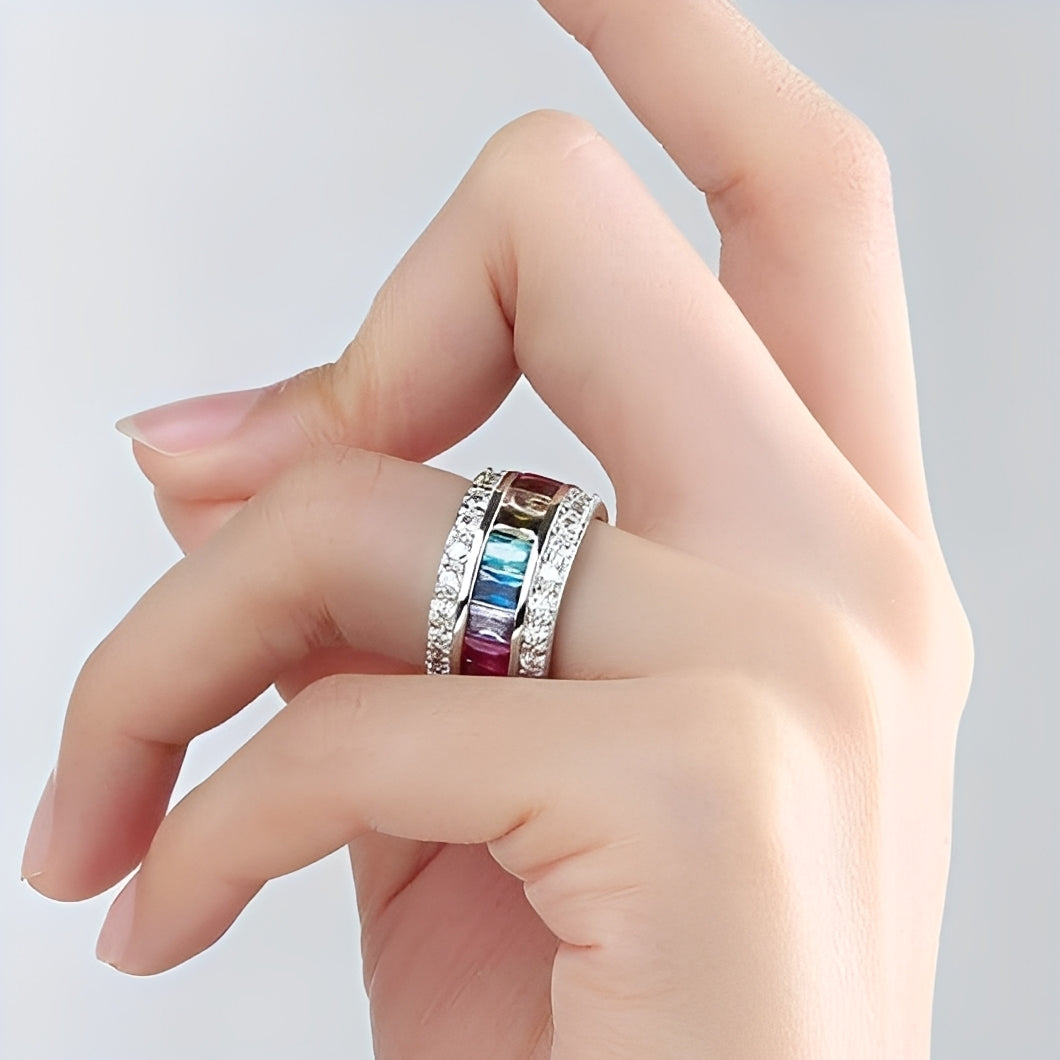 Sheena – Ring mit mehreren Steinen aus 925 Silber