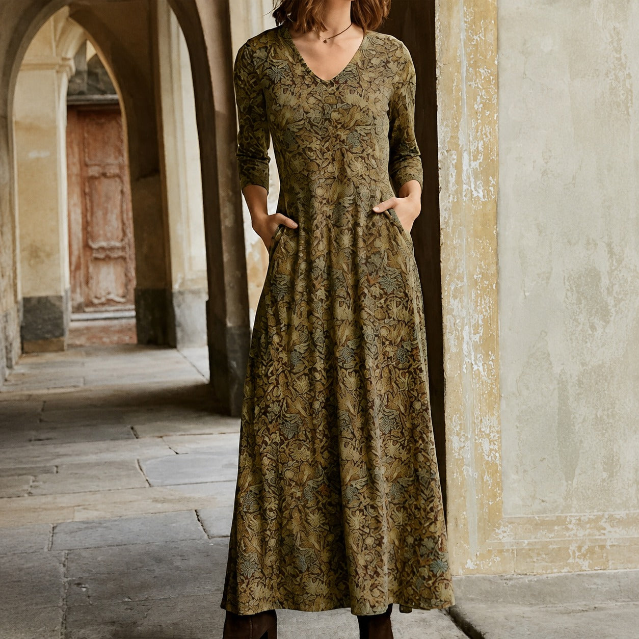 Sophie - Klassisches Damenkleid mit langen Ärmeln
