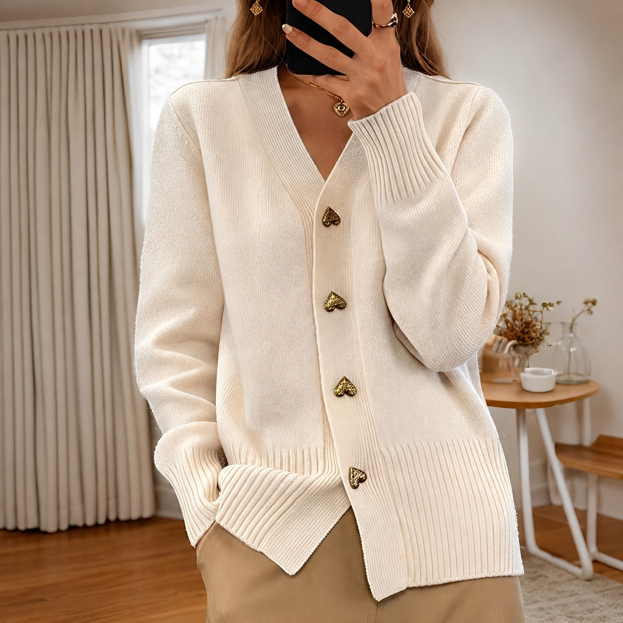 Annalee - Schicke Love Button Damenjacke