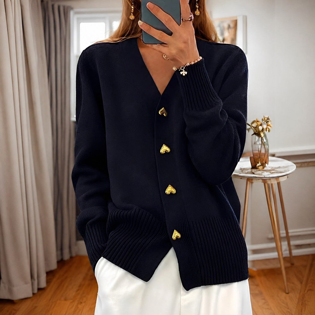 Annalee - Schicke Love Button Damenjacke