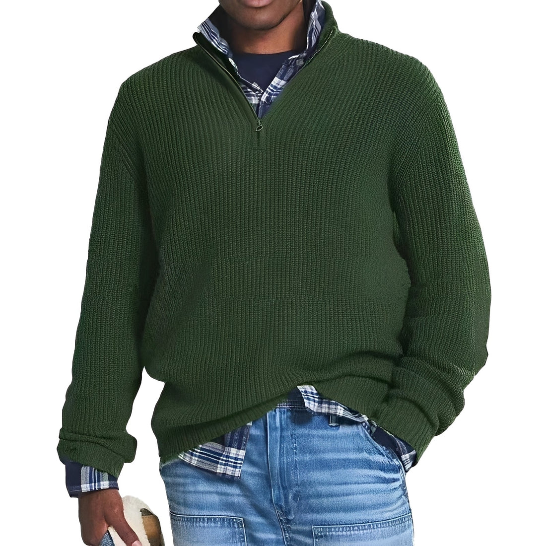 Charlton - Herrenpullover mit Reißverschluss für Wärme