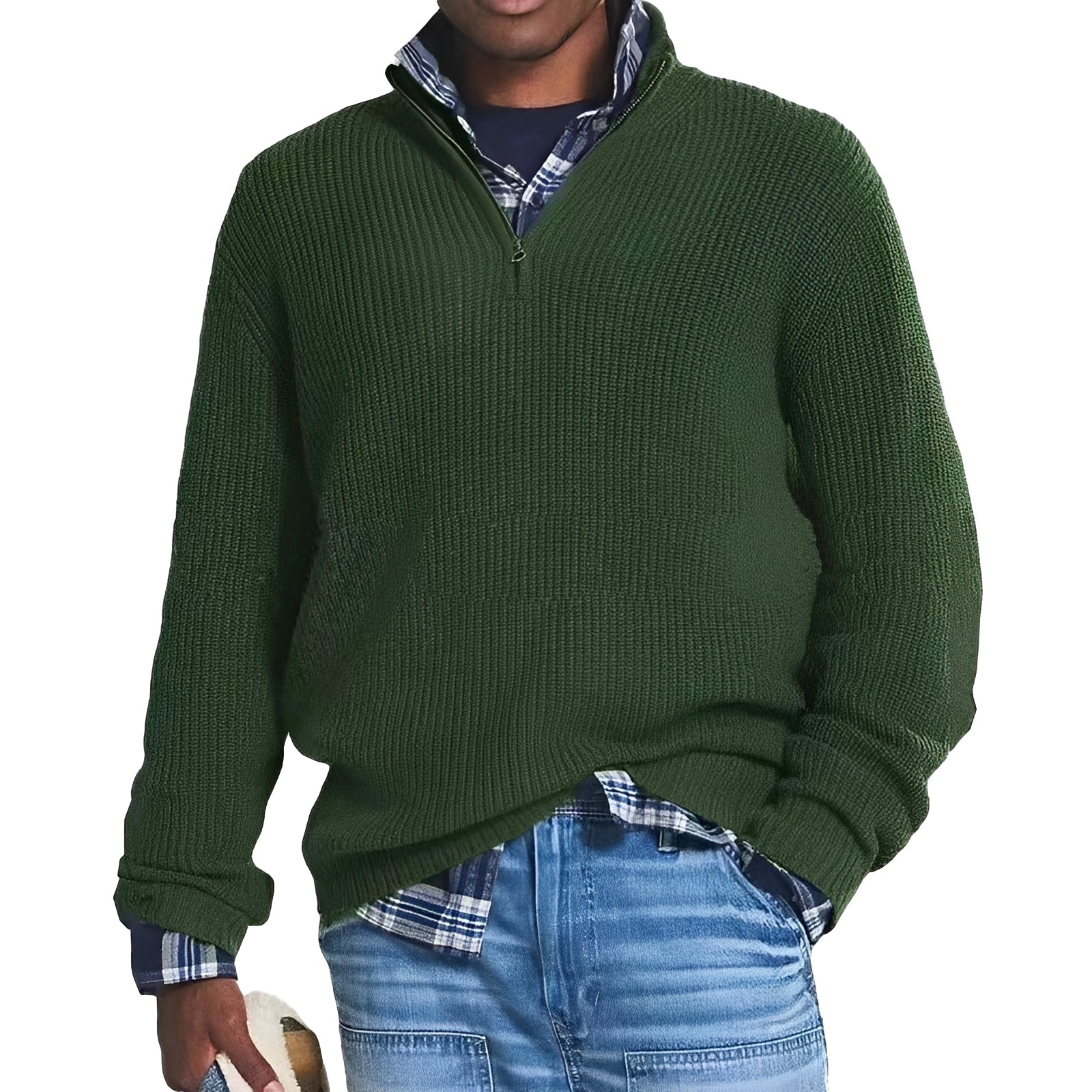 Charlton - Herrenpullover mit Reißverschluss für Wärme