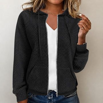 Kristel - Sweatjacke mit wabenartigem Muster