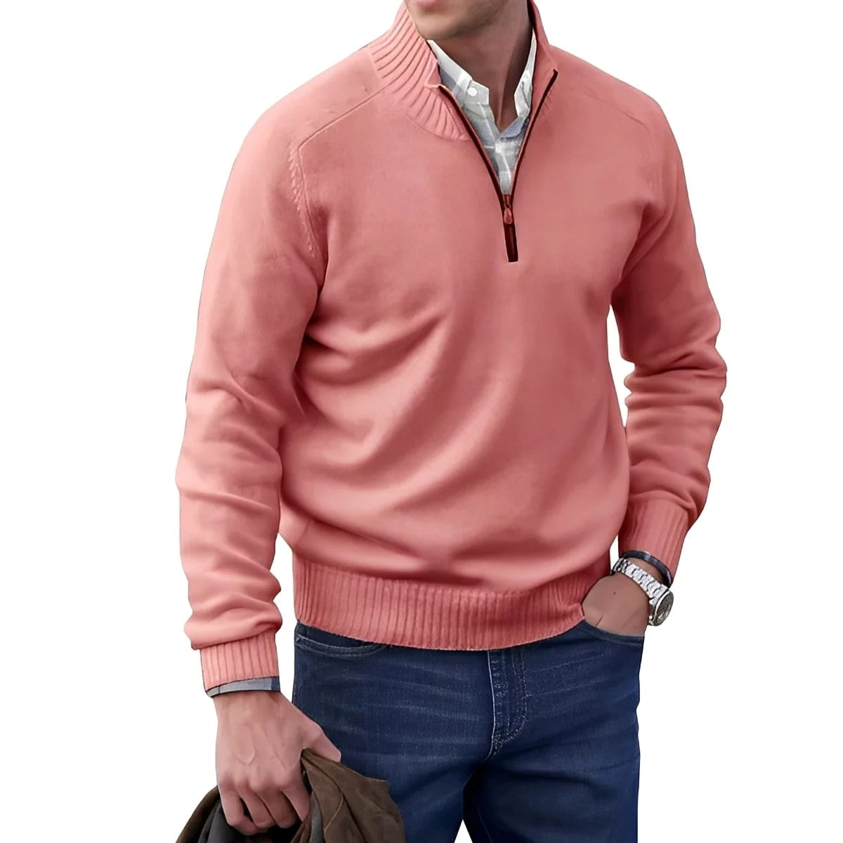 Gabriel - Komfortabler Herrenpullover mit Zipper