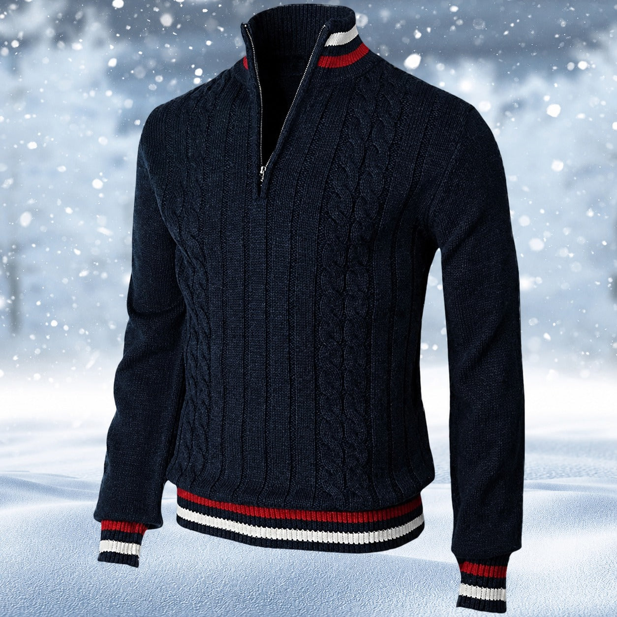 Ralph - Eleganter Herrenpullover mit Reißverschluss