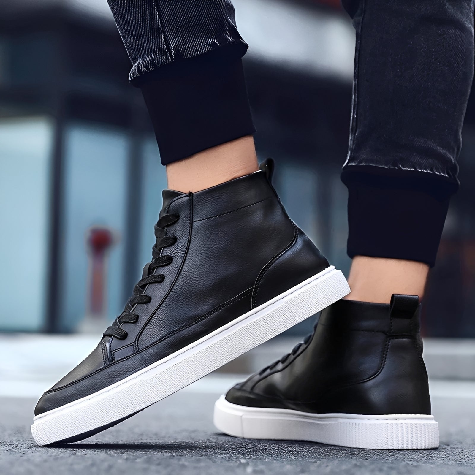 Albert - Eleganter Herren-High-Top-Sneaker
