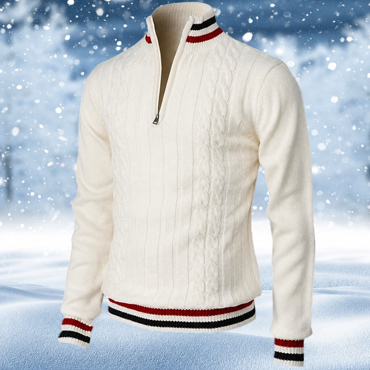 Ralph - Eleganter Herrenpullover mit Reißverschluss