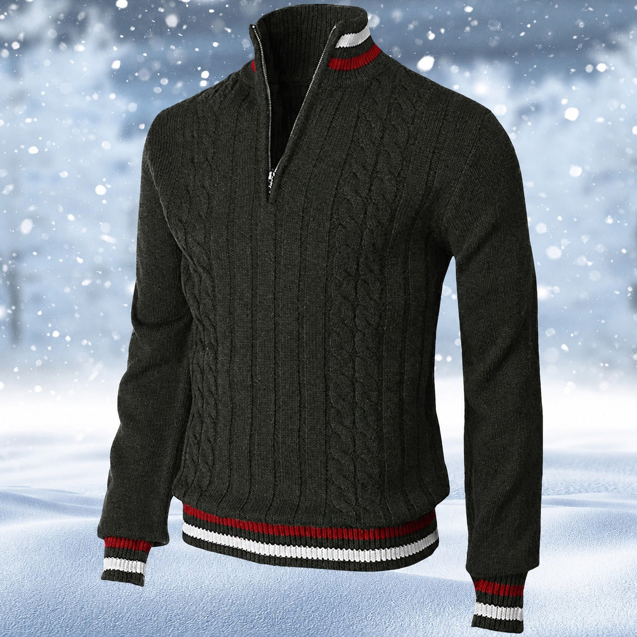 Ralph - Eleganter Herrenpullover mit Reißverschluss