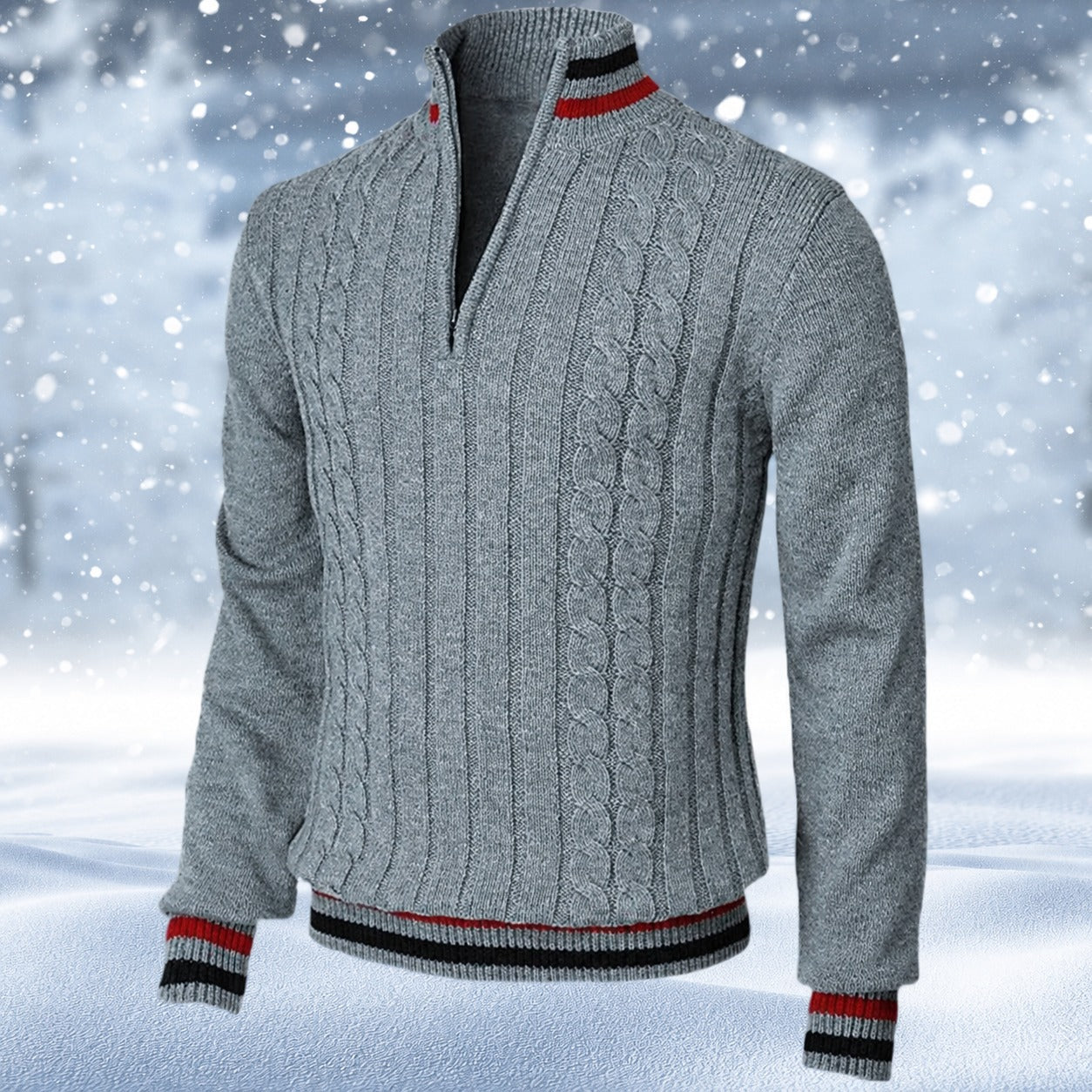 Ralph - Eleganter Herrenpullover mit Reißverschluss