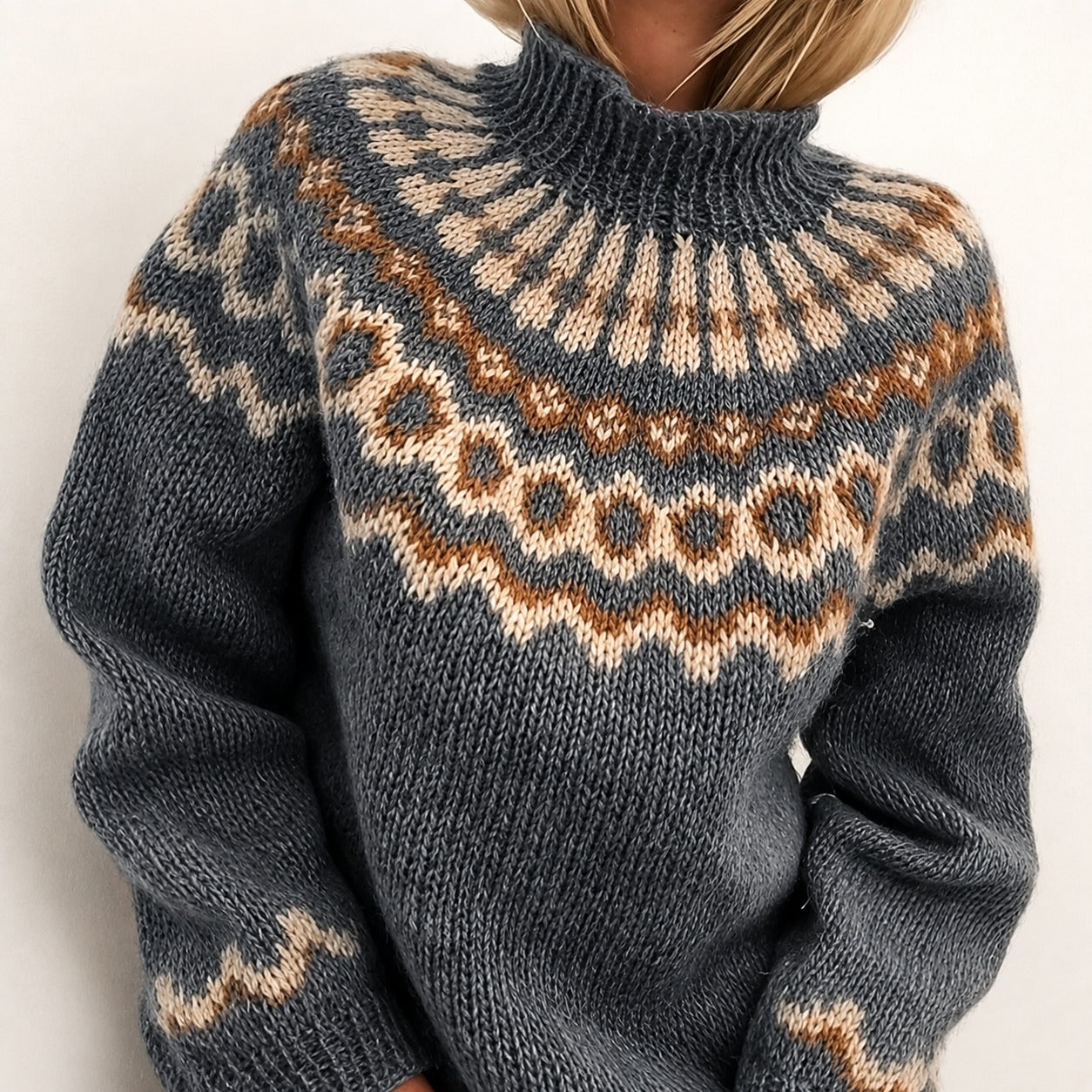 Oona - Komfortabler isländischer Rollkragenpullover