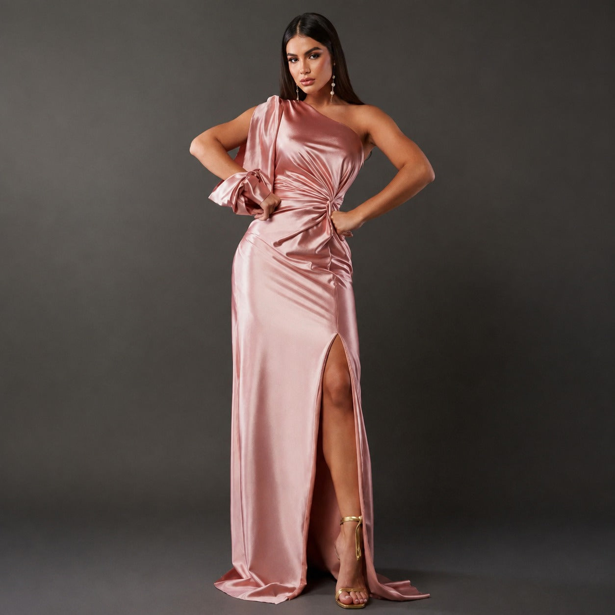 Fely - Schimmerndes One-Shoulder-Kleid