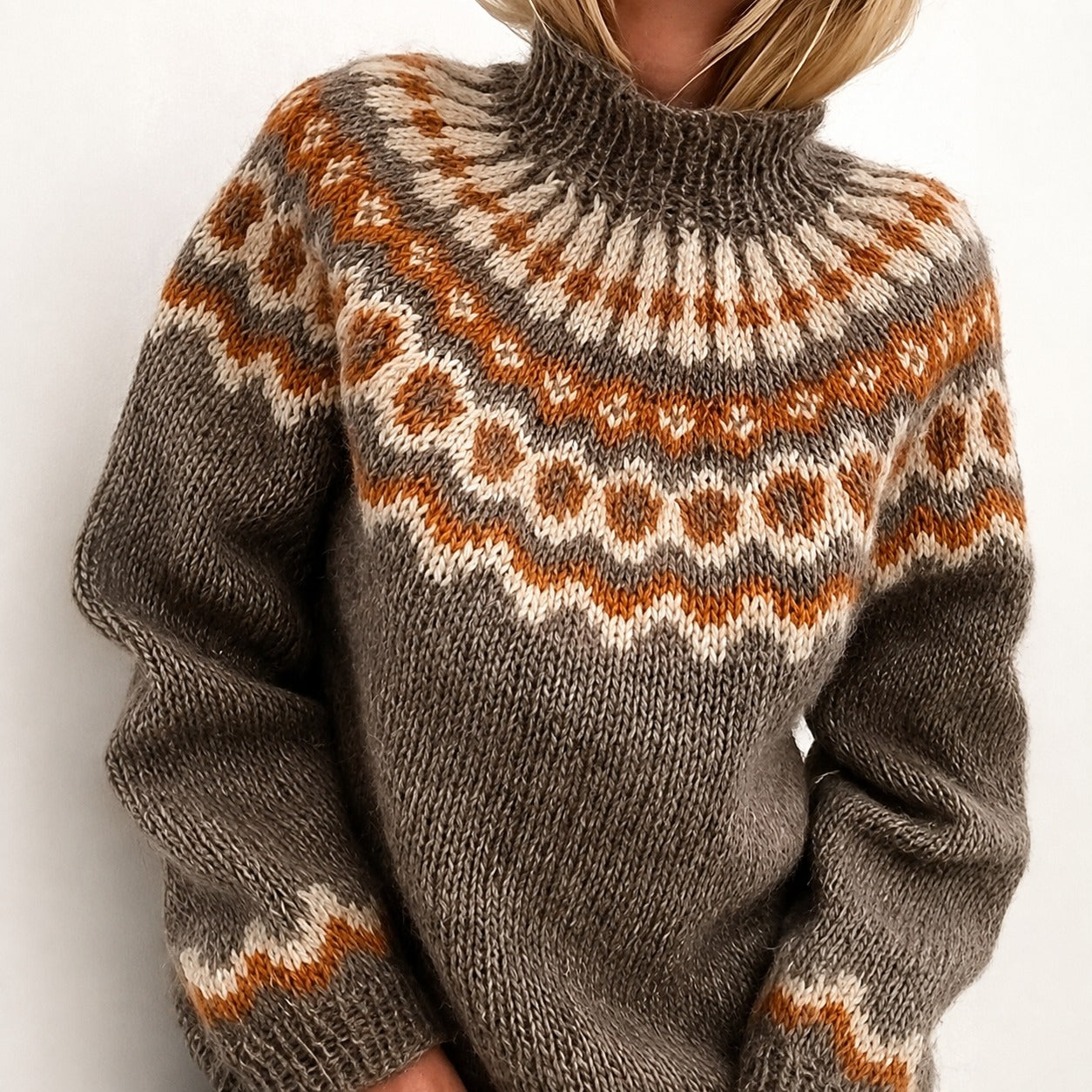 Oona - Komfortabler isländischer Rollkragenpullover