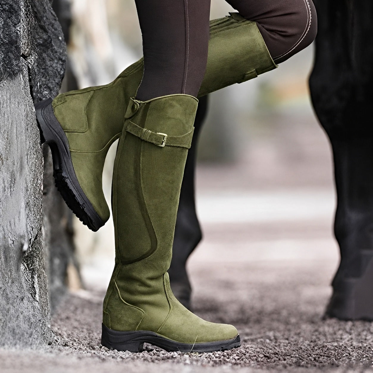 Athena - Vintage-inspirierte hohe Stiefel