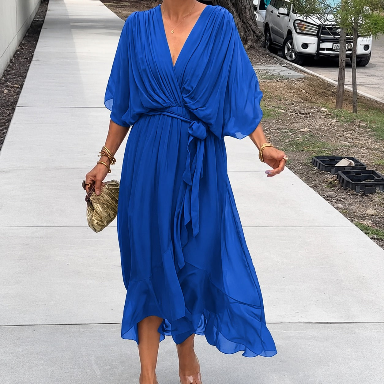 Loisa - Luftiges Kleid mit V-Ausschnitt