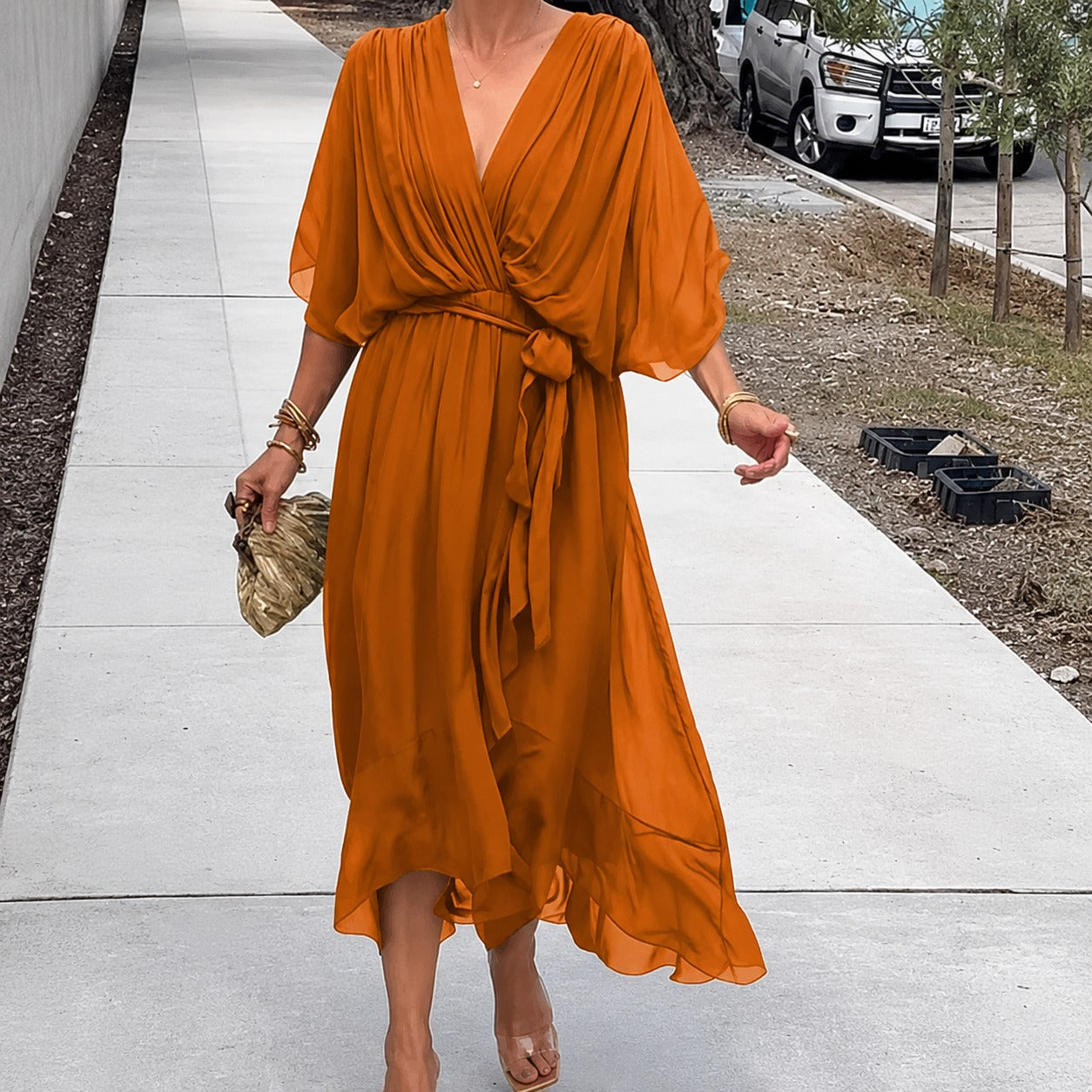 Loisa - Luftiges Kleid mit V-Ausschnitt