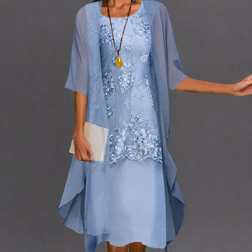 Damenkleid – Stilvolles, fließendes knielanges Kleid für Urlaub, Geschenke und den Alltag
