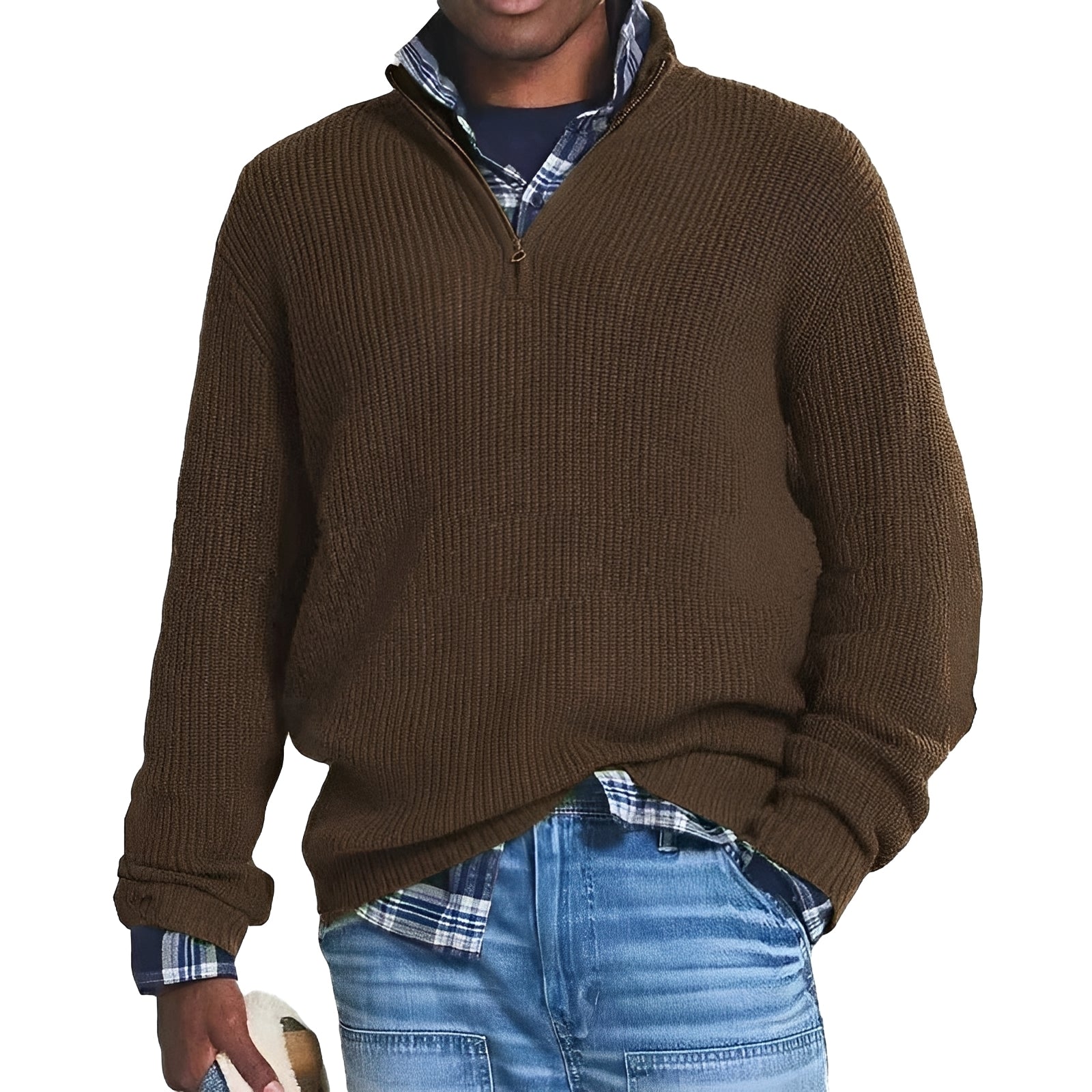 Charlton - Herrenpullover mit Reißverschluss für Wärme