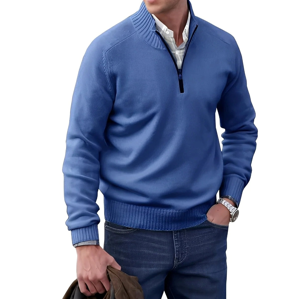 Gabriel - Komfortabler Herrenpullover mit Zipper
