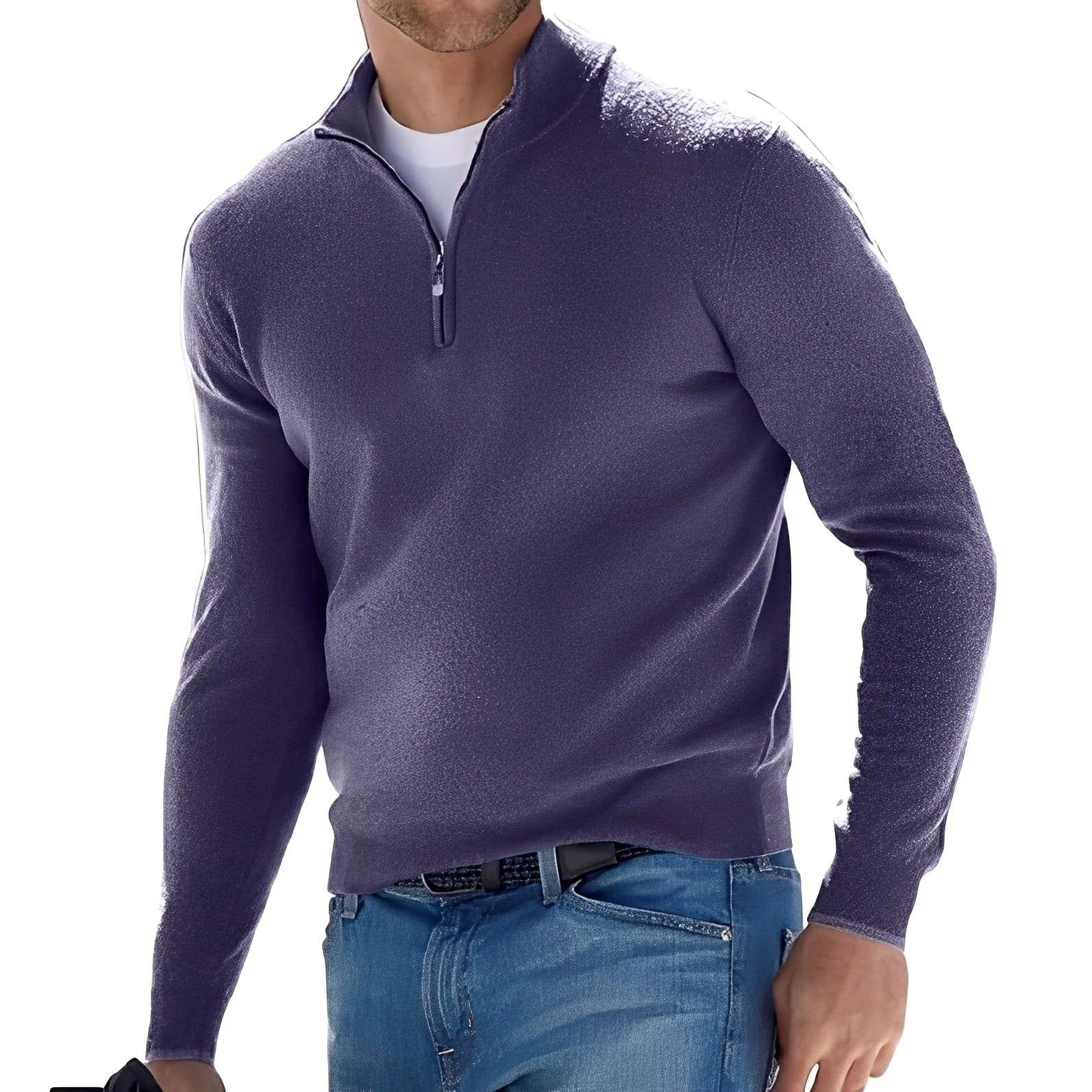 Ralph - Bequemer Herrenpullover mit Reißverschluss