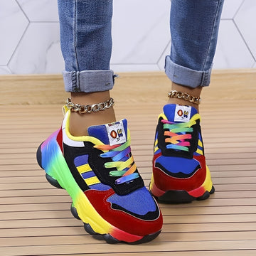 Erika - Komfortable Regenbogen-Schuhe