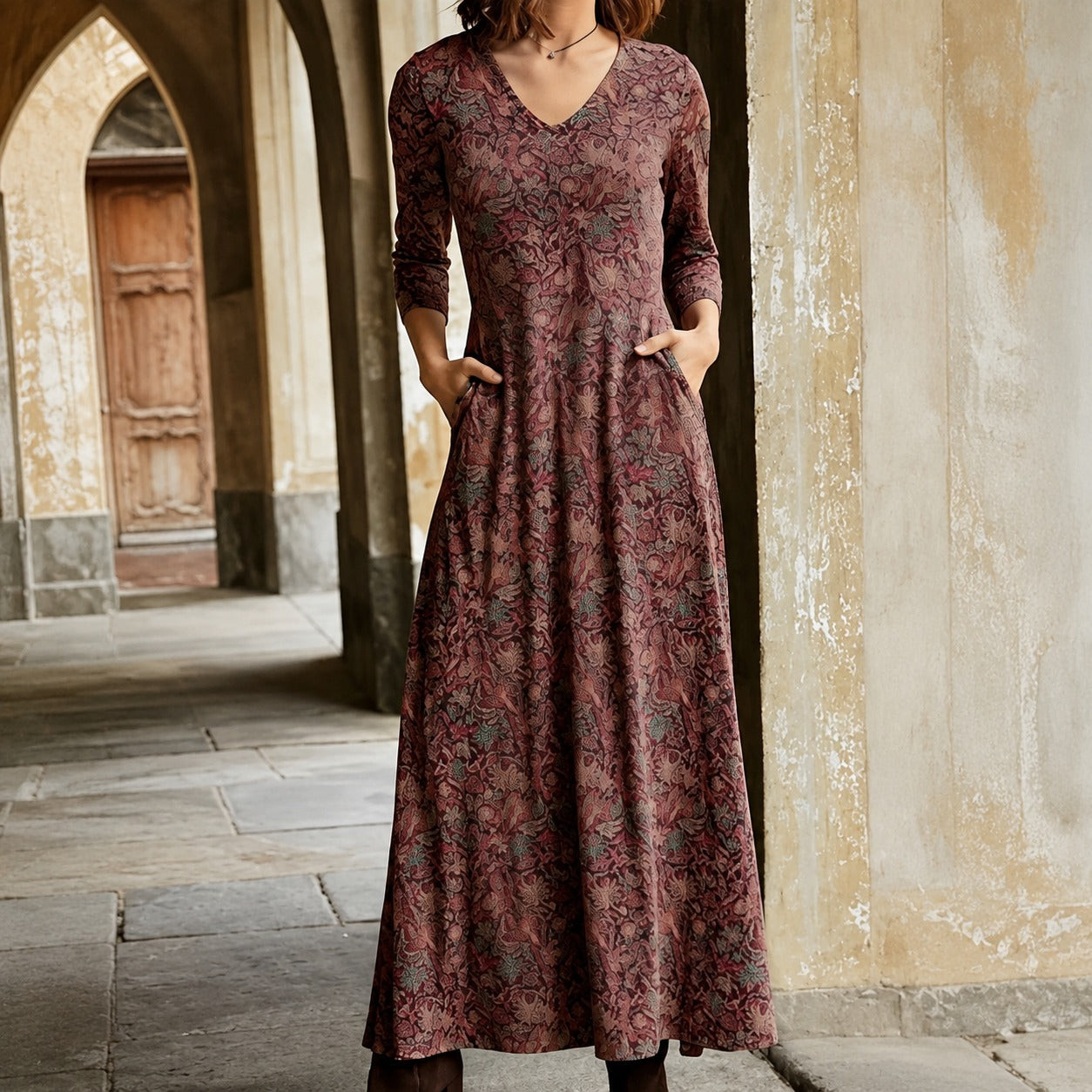 Sophie - Klassisches Damenkleid mit langen Ärmeln