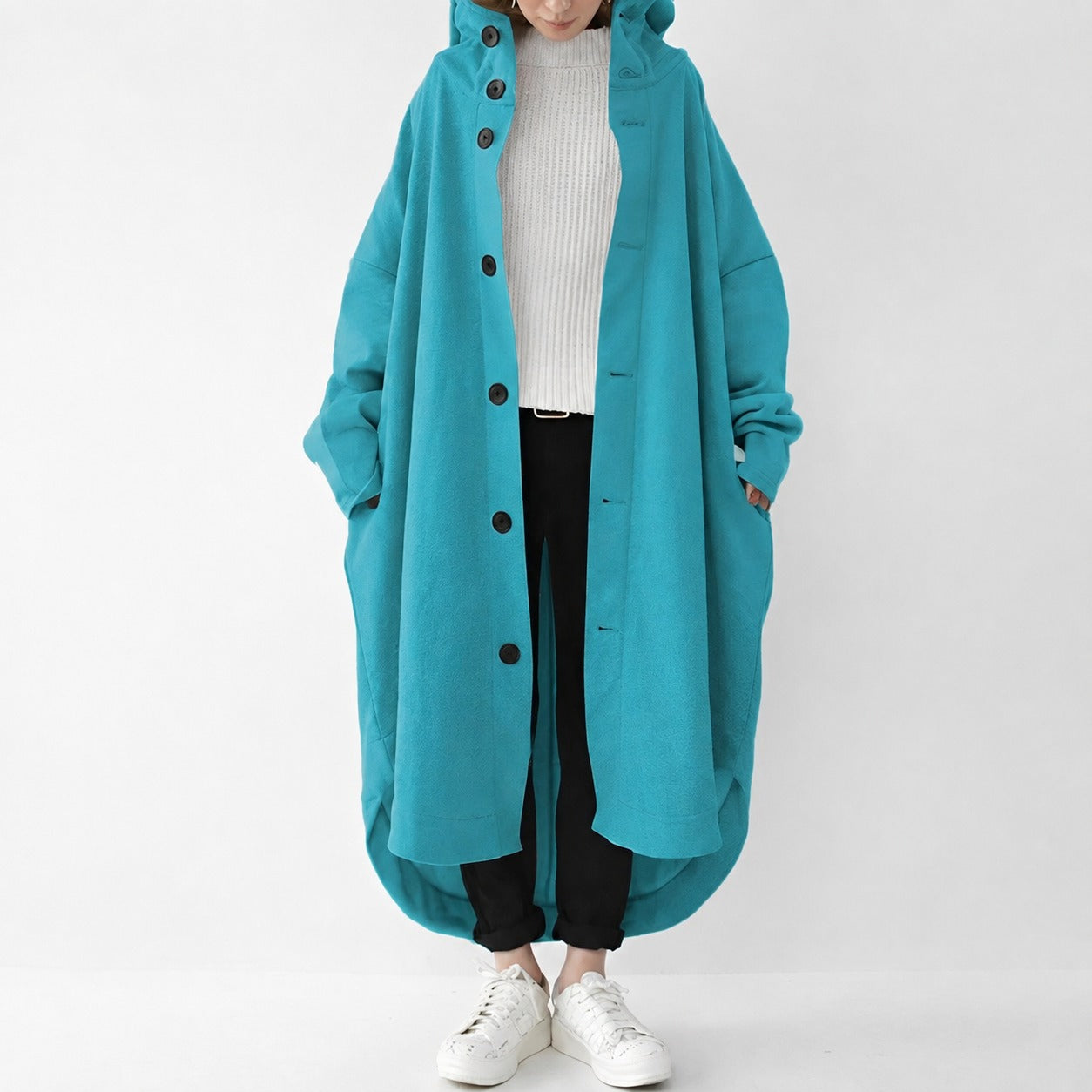 Jennica - Damen-Trenchcoat, lang und lässig geschnitten