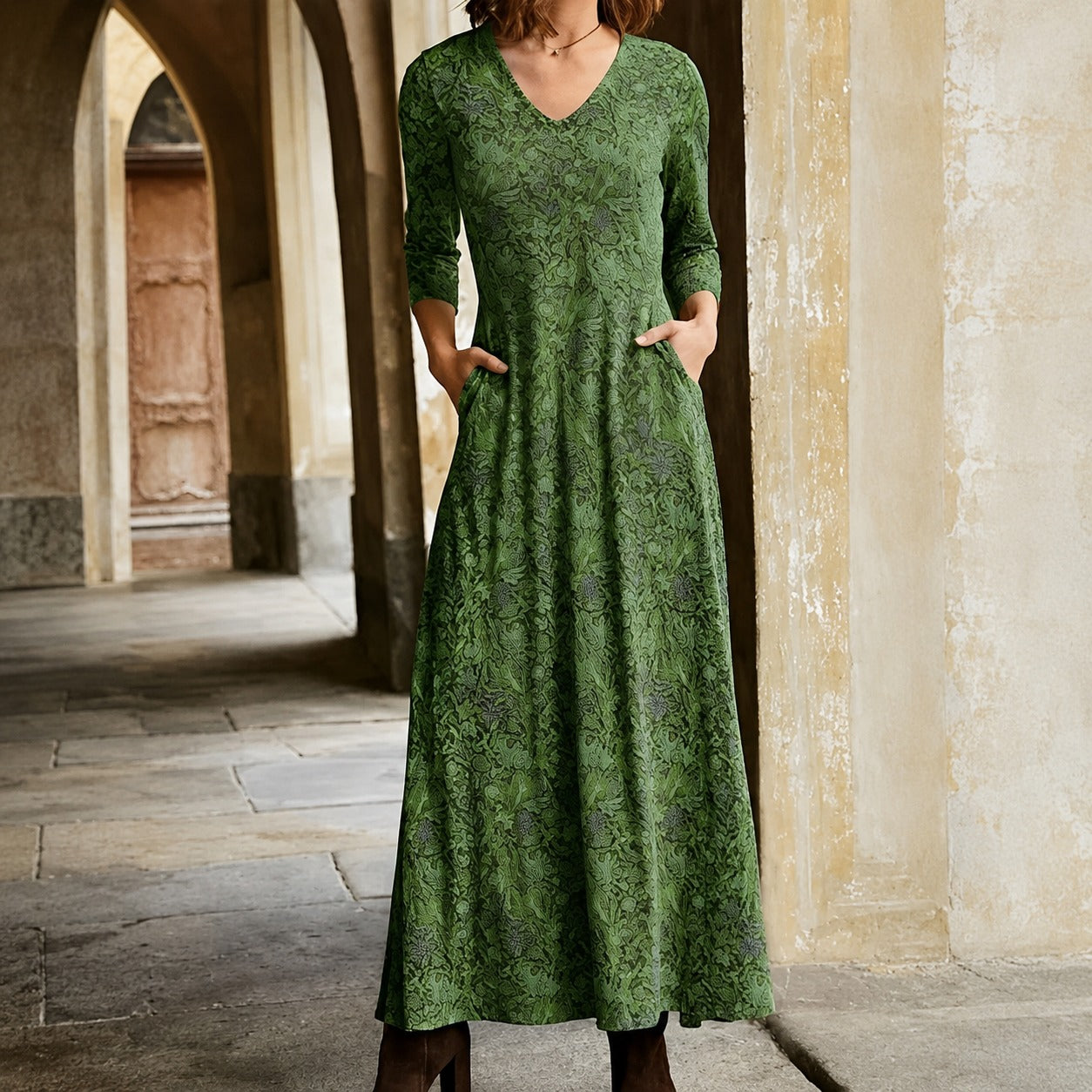 Sophie - Klassisches Damenkleid mit langen Ärmeln