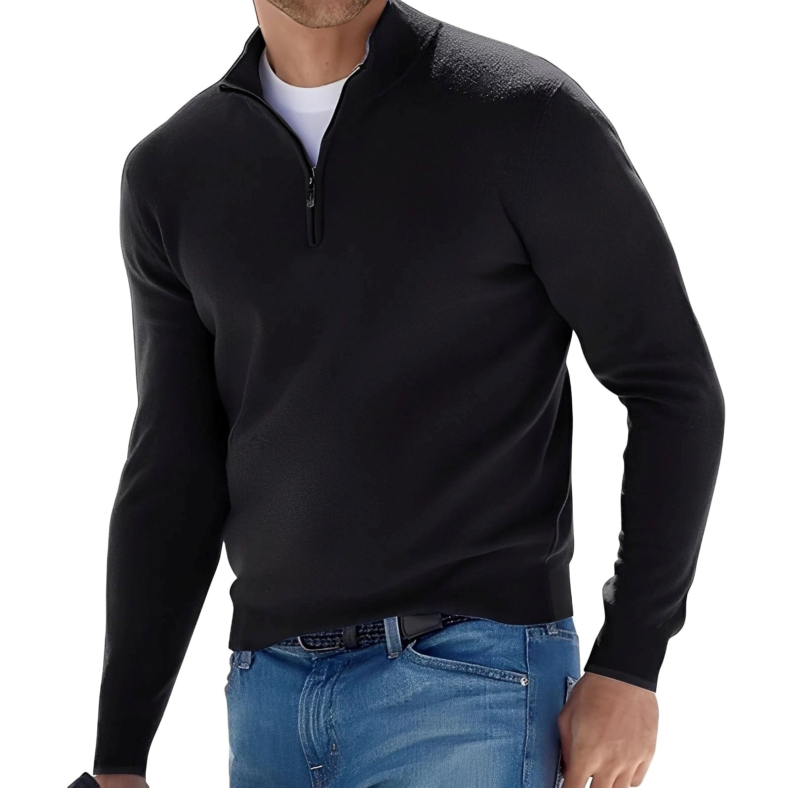 Ralph - Bequemer Herrenpullover mit Reißverschluss