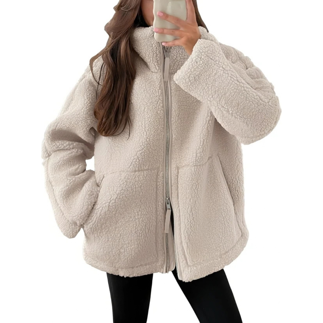 Rowena - Elegante und wärmende Jacke mit Reißverschluss