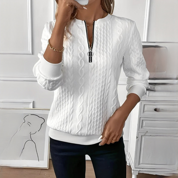 Hedie - Stilvoller und eleganter Reißverschluss-Pullover
