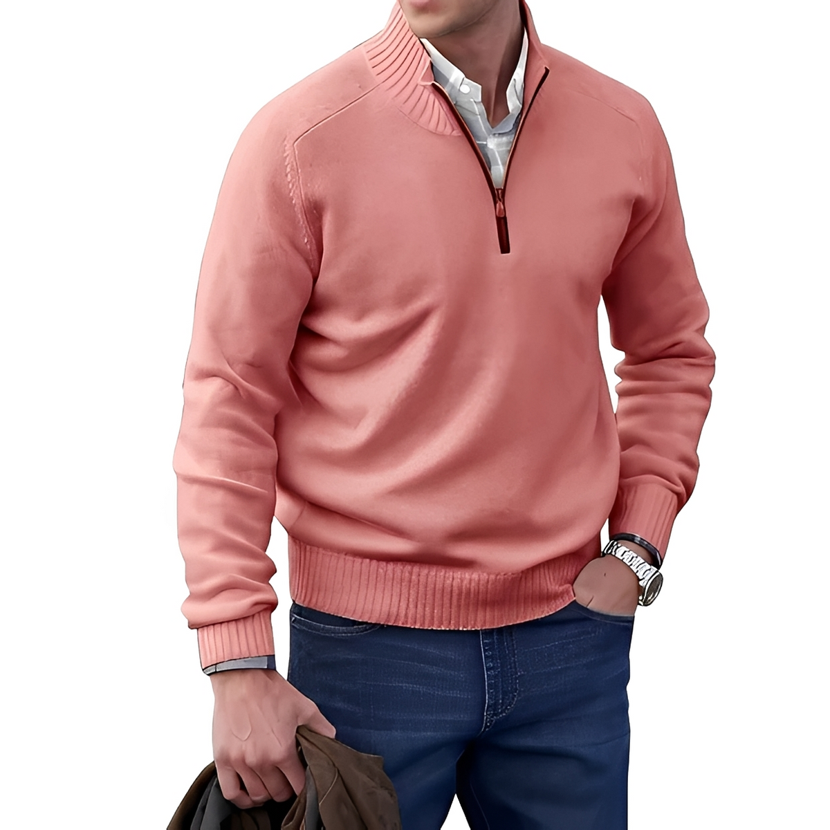 Jeremy - Sanfter Halbzipper-Pullover