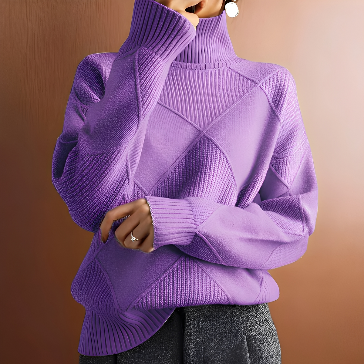 Morgan - Gemütlicher Pullover mit hohem Kragen