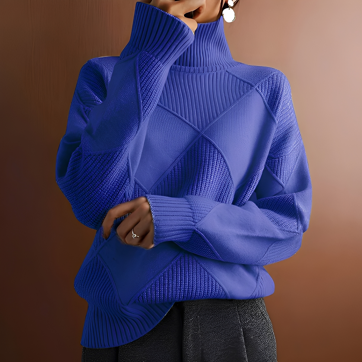 Morgan - Gemütlicher Pullover mit hohem Kragen