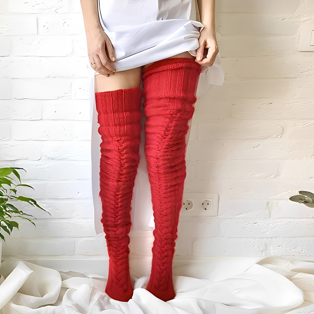 Hailee - Komfortable und wärmende Overknee-Socken
