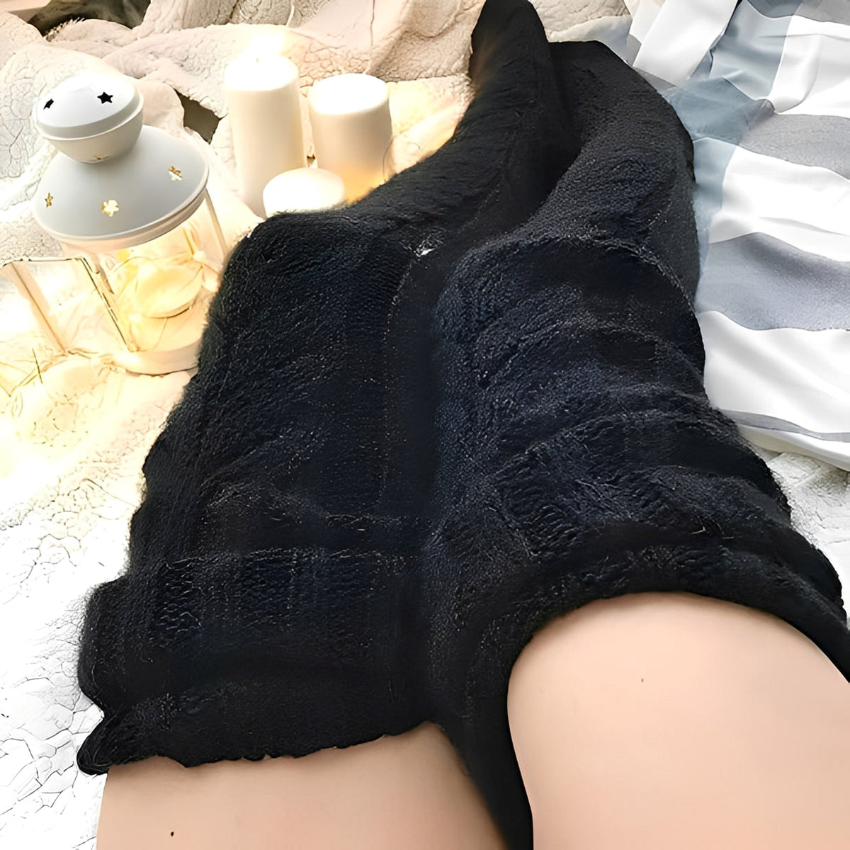 Hailee - Komfortable und wärmende Overknee-Socken