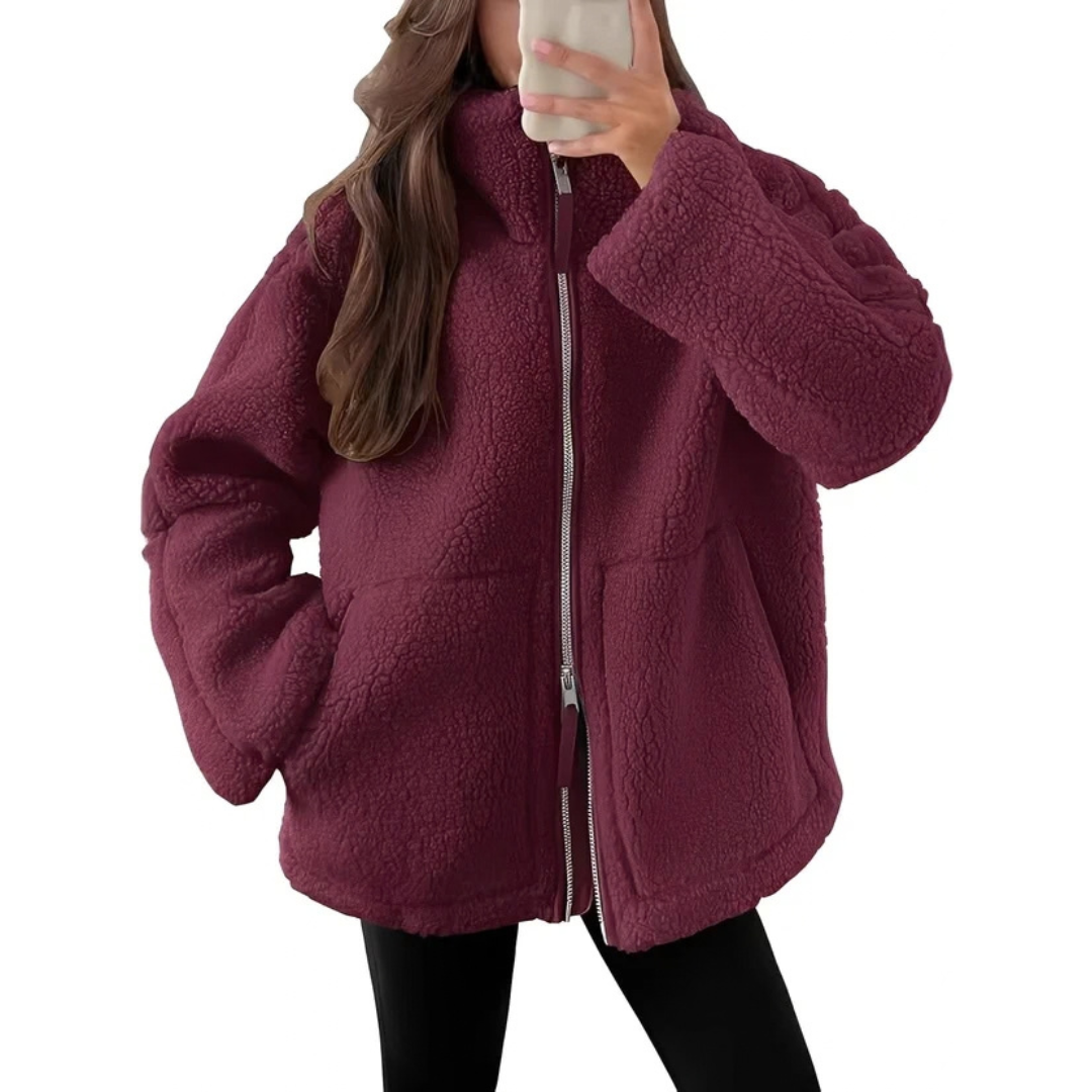 Rowena - Elegante und wärmende Jacke mit Reißverschluss