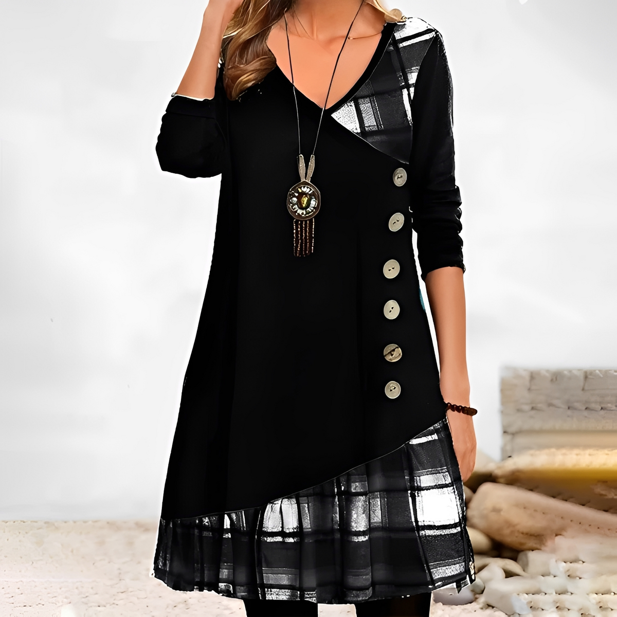 Shawnee - Schickes und bequemes Langarm-Minikleid