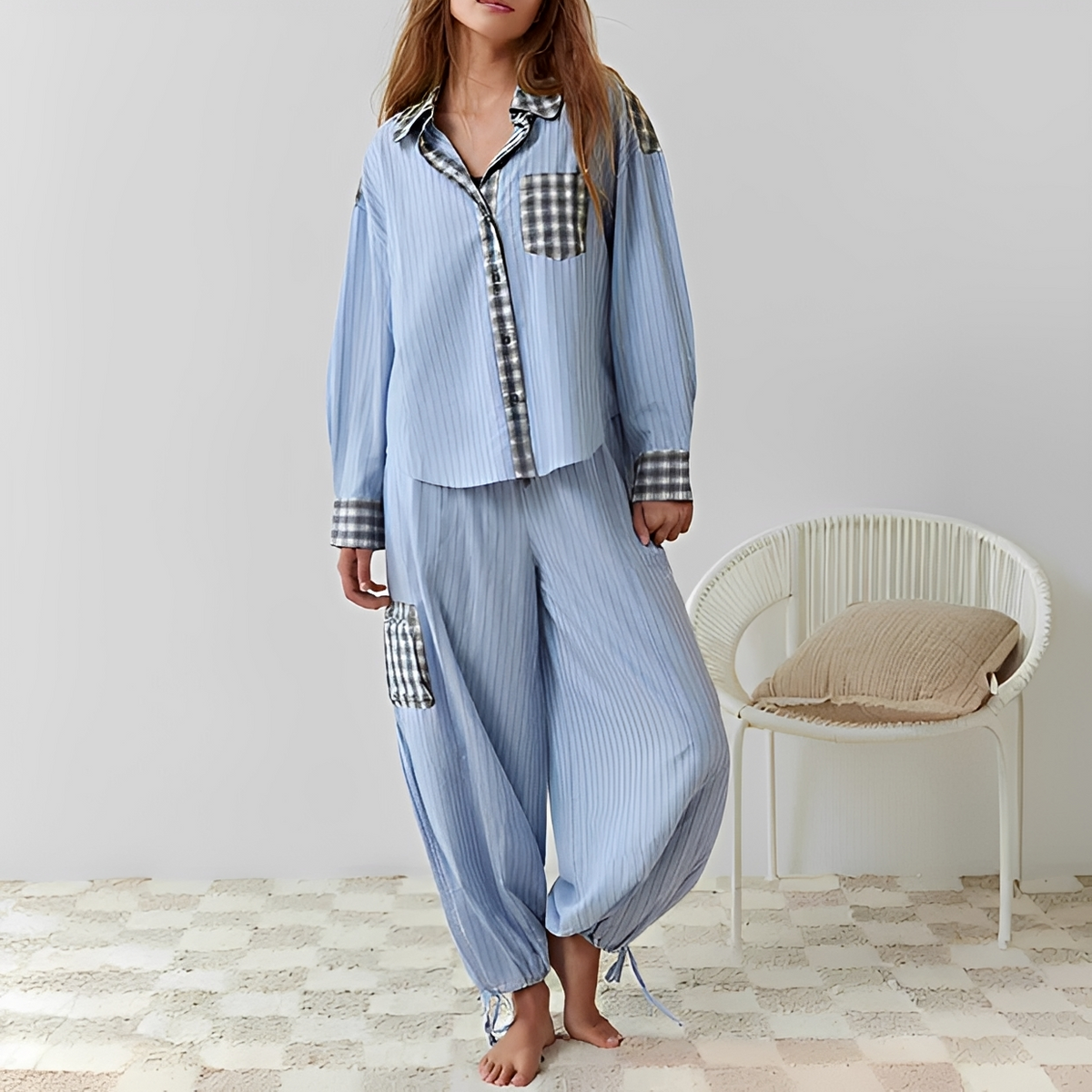 Ellenora - Komfortables und warmes Pyjama-Set