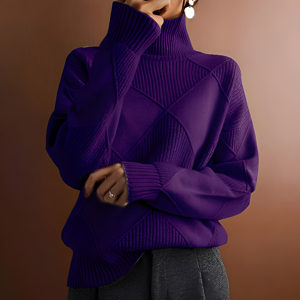 Morgan - Gemütlicher Pullover mit hohem Kragen
