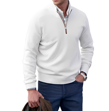 Gabriel - Warmer und bequemer Pullover mit Zipper am Kragen