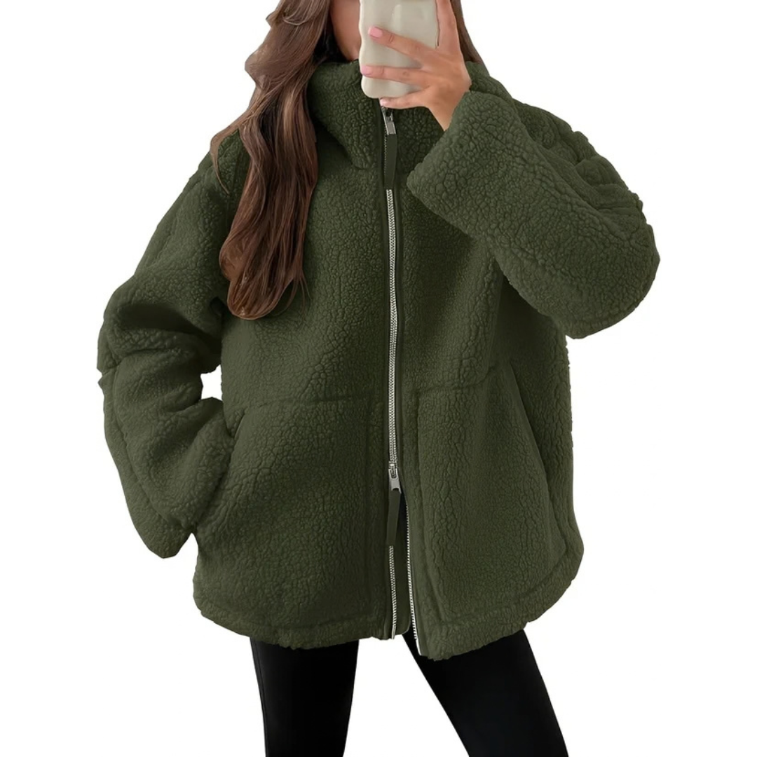 Rowena - Elegante und wärmende Jacke mit Reißverschluss