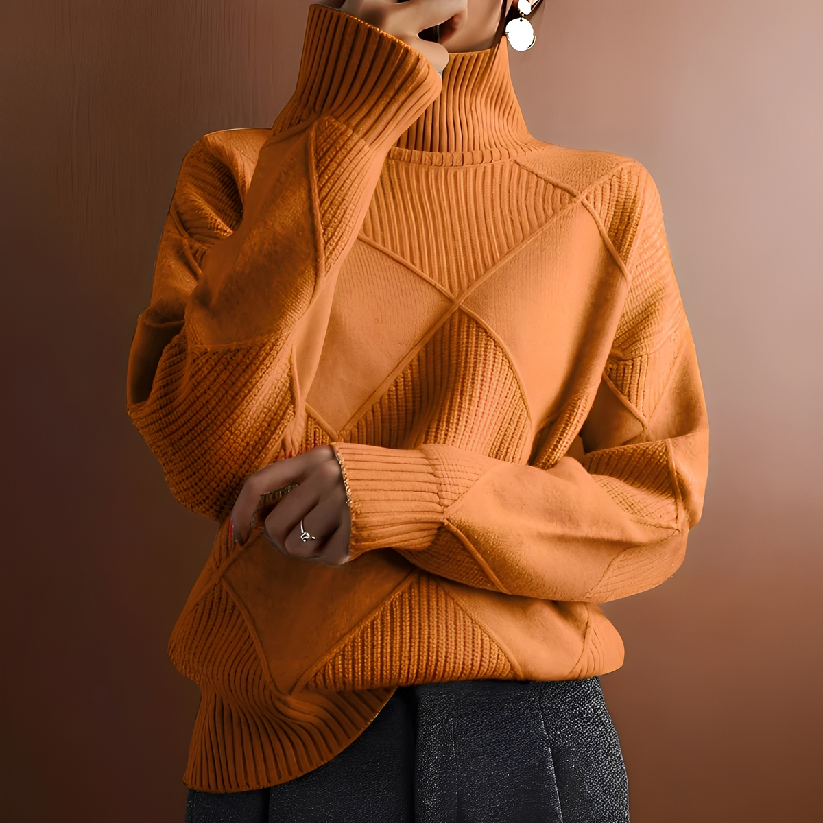 Morgan - Gemütlicher Pullover mit hohem Kragen